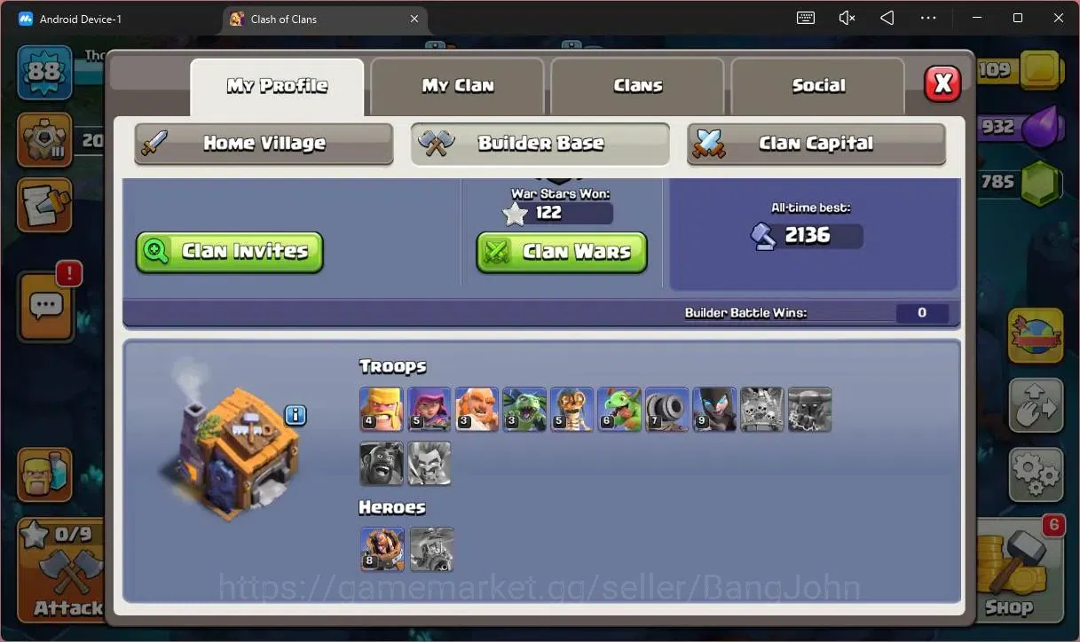 Clash of Clans Accounts Global | TH 12-BH 7 | LVL 88 | HH 6 | BK 22, AQ 24 image 15
