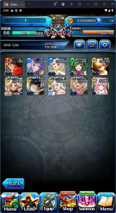 Grand Summoners Accounts Global | Rank 56|Illya TW,Summer Illya TW,Sublime image 7