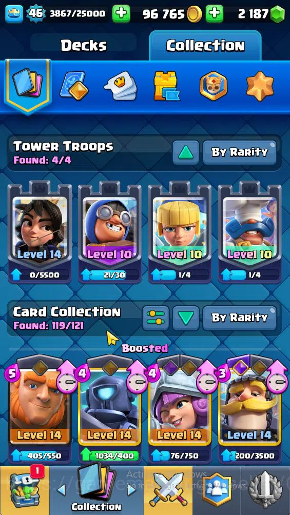 Clash Royale Accounts Lvl 46|Trop7475|KTL 14|Card 119|7 EVO,6 Cahmpion,2 image 10