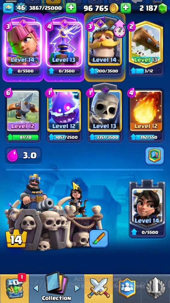 Clash Royale Accounts Lvl 46|Trop7475|KTL 14|Card 119|7 EVO,6 Cahmpion,2 image 15