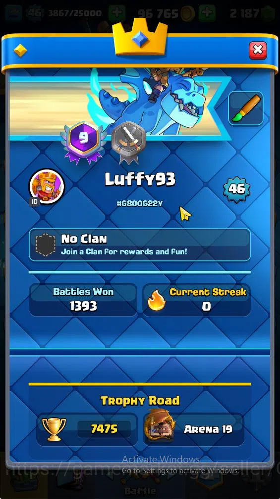 Clash Royale Accounts Lvl 46|Trop7475|KTL 14|Card 119|7 EVO,6 Cahmpion,2 image 16