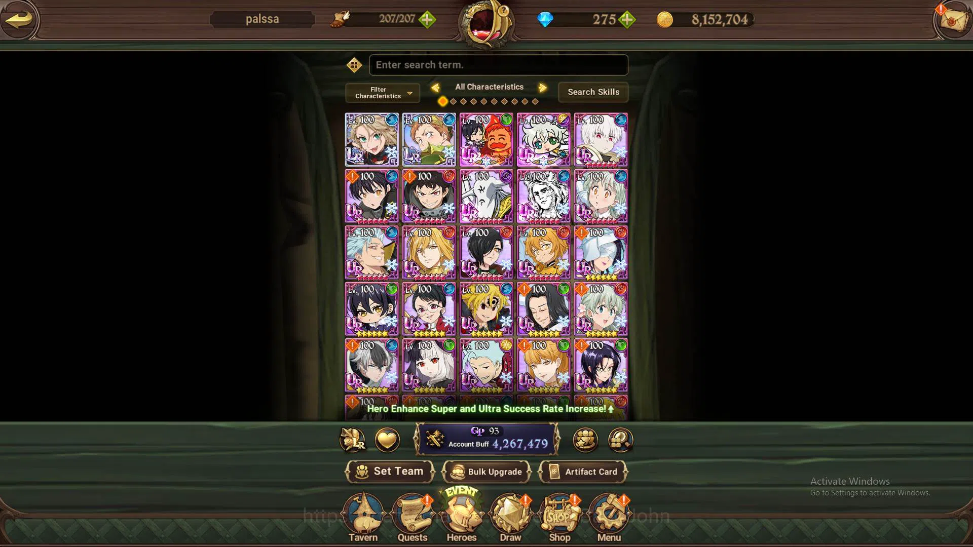 The Seven Deadly Sins: Grand Cross Accounts ASIA|4.2m CC|DM 275+LS 82|2LR Roxy,King|Full Colla image 10