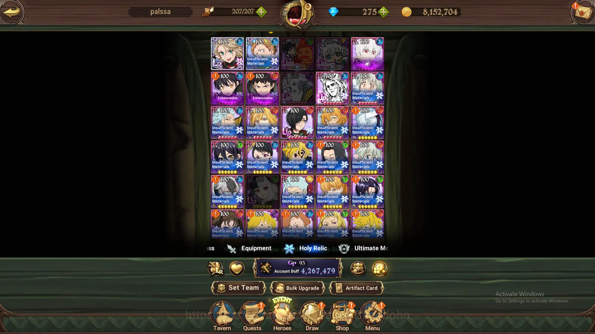 The Seven Deadly Sins: Grand Cross Accounts ASIA|4.2m CC|DM 275+LS 82|2LR Roxy,King|Full Colla image 11