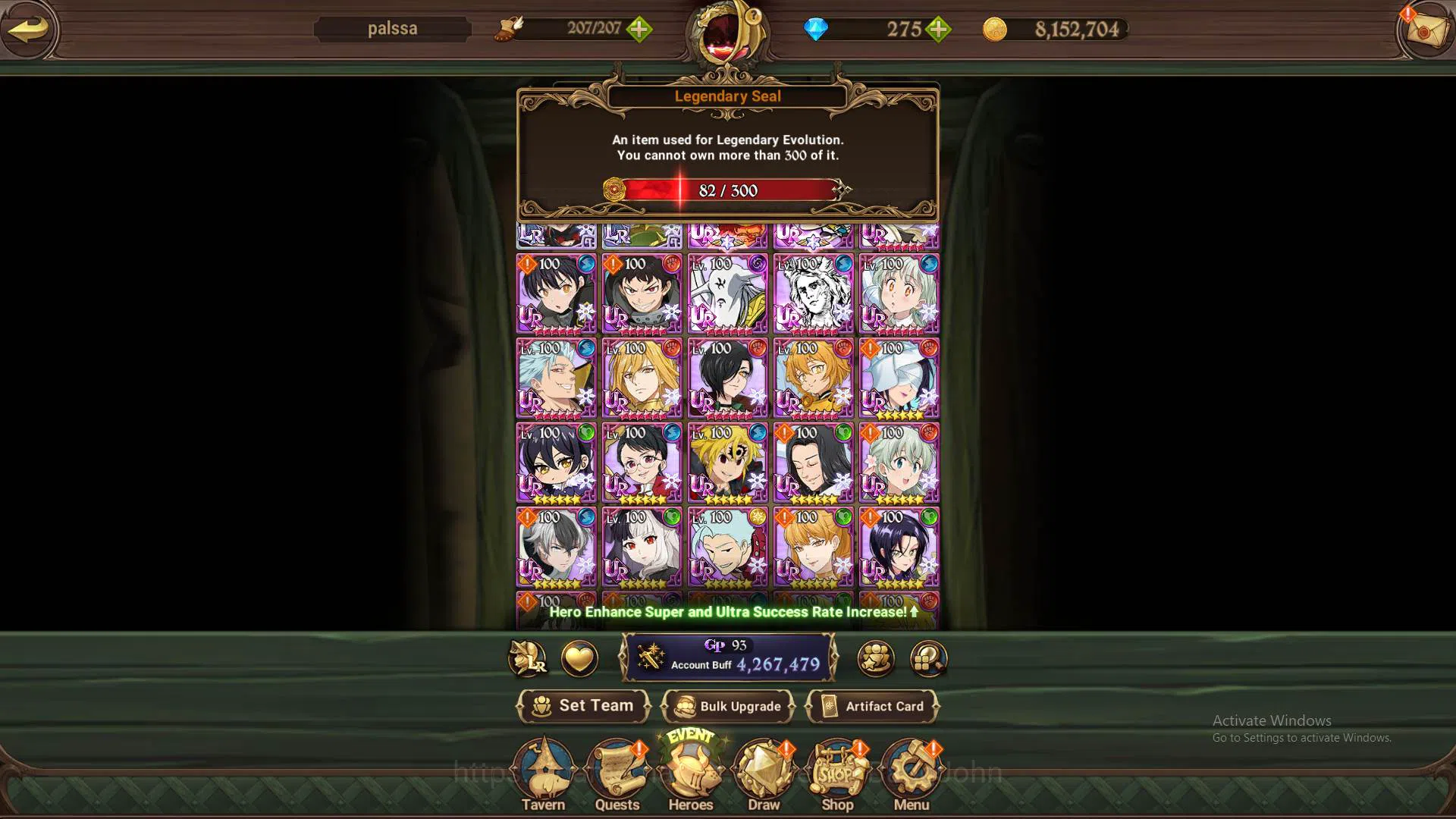 The Seven Deadly Sins: Grand Cross Accounts ASIA|4.2m CC|DM 275+LS 82|2LR Roxy,King|Full Colla image 9