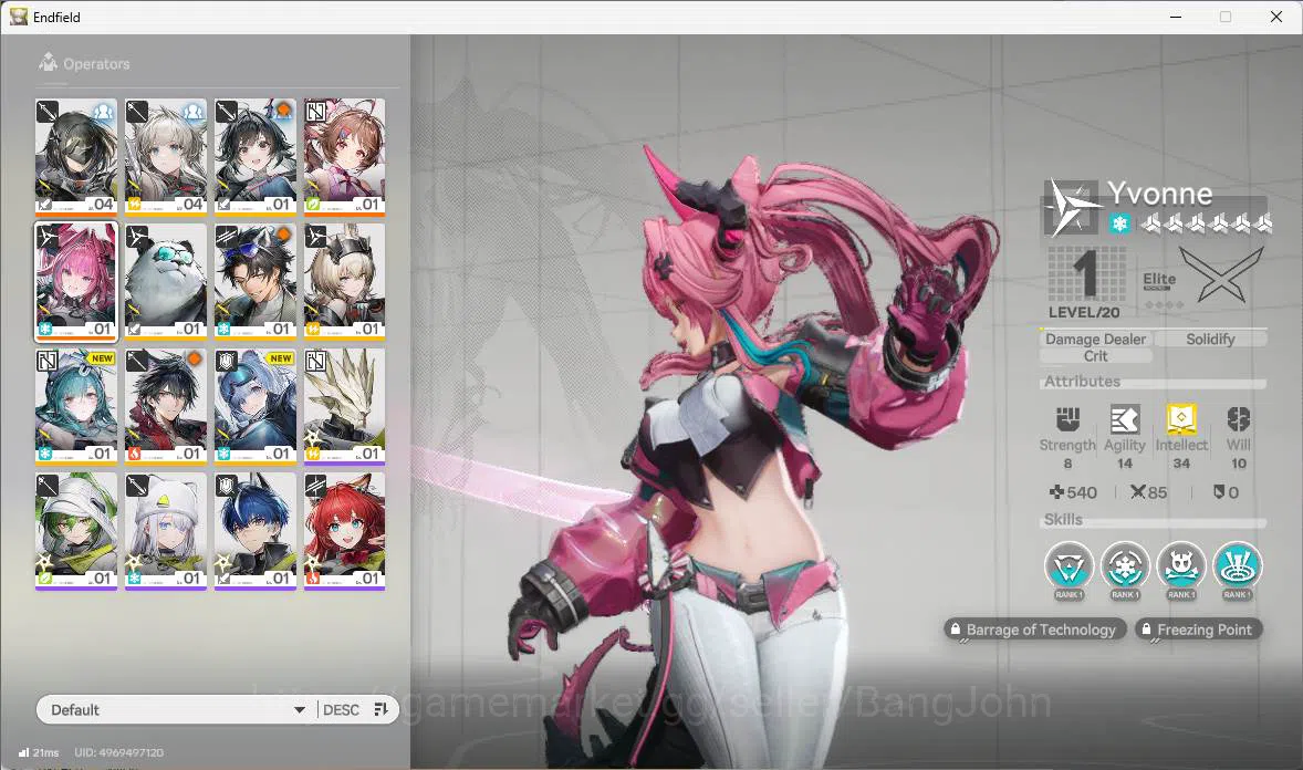 Arknights: Endfield Accounts ASIA|Fresh starter|1 limit| Yvonne, Ardelia+sign,e image 13
