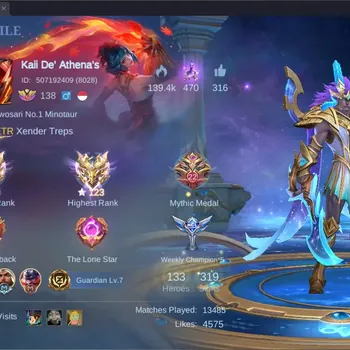 Mobile Legends: Bang Bang Accounts Collector Global|Hero 133|Skin 319|Renowned|Collector Natalia|Blazing: Claude