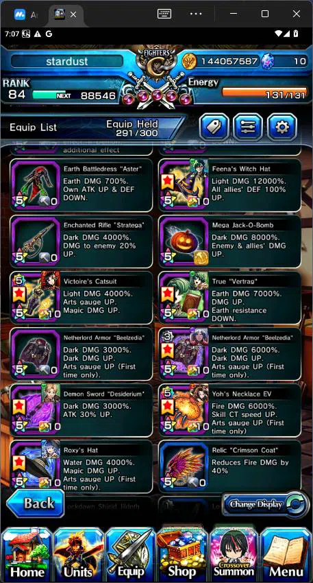 Grand Summoners Accounts Others GLOBAL|5 Ascend|Rank 84| Combat Milim, Demon Lord Vox, Yamada Sagiri, DIablo,etc|Check 14