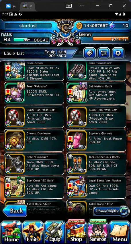 Grand Summoners Accounts Others GLOBAL|5 Ascend|Rank 84| Combat Milim, Demon Lord Vox, Yamada Sagiri, DIablo,etc|Check 17
