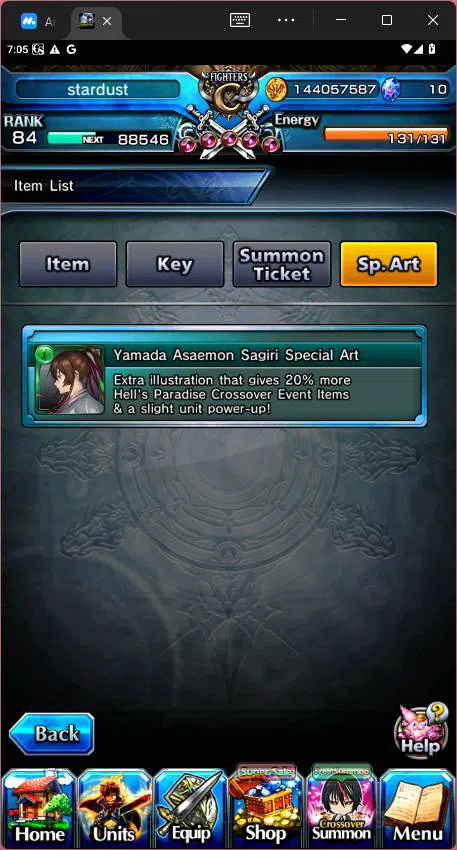 Grand Summoners Accounts Others GLOBAL|5 Ascend|Rank 84| Combat Milim, Demon Lord Vox, Yamada Sagiri, DIablo,etc|Check 4