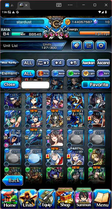 Grand Summoners Accounts Others GLOBAL|5 Ascend|Rank 84| Combat Milim, Demon Lord Vox, Yamada Sagiri, DIablo,etc|Check 8