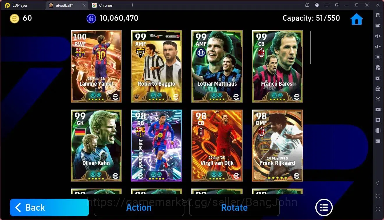 eFootball Accounts High-End Mobile |PW 3206|Bigtime Yamal,Van Dijk,Rijkaard,R.Carlos|Epic Baggio,Matthäus Etc|SHW 4