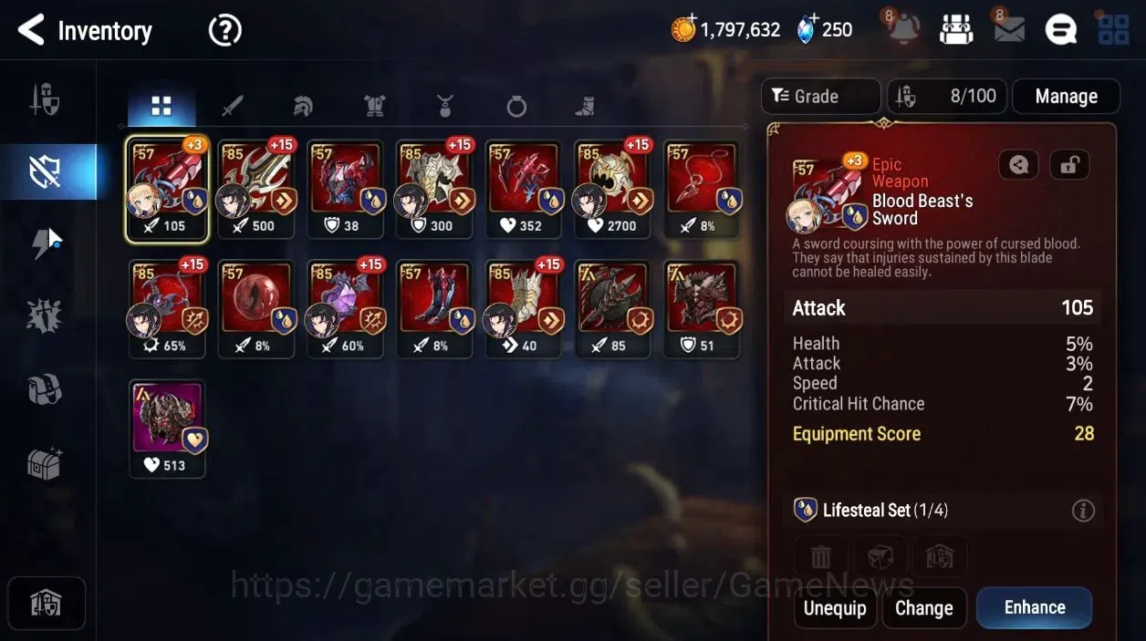 Epic Seven Accounts Global|UnVerif|2 ML(LOT Scales,Judge Kise)+Mellisa image 14