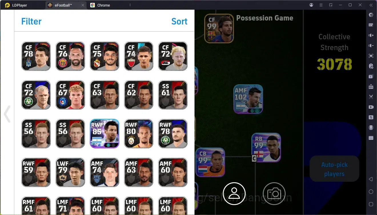 eFootball アカウント チームパワー3245 eFootball アカウント チーム