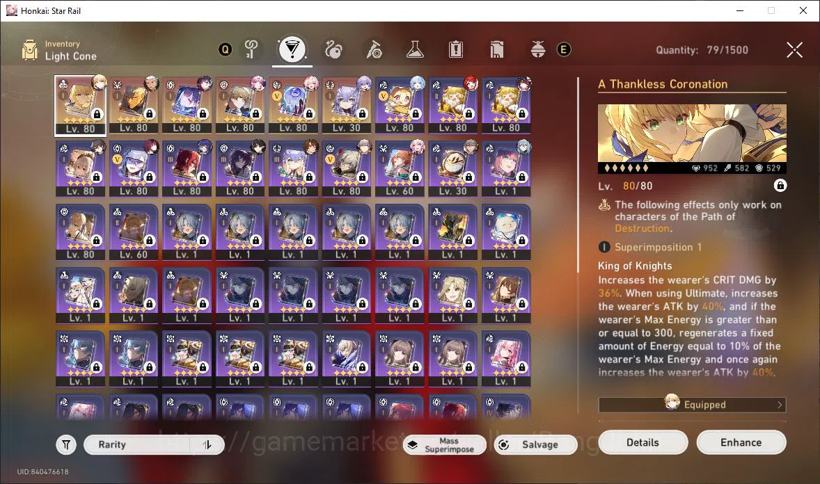 Honkai Star Rail Accounts [ASIA] TL 69 | 14 Limit | Archer | Tribbie | Spark image 10