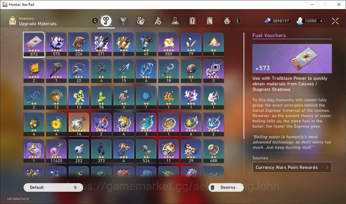 Honkai Star Rail Accounts [ASIA] TL 69 | 14 Limit | Archer | Tribbie | Spark image 11