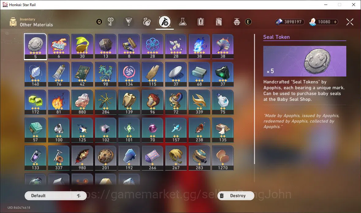 Honkai Star Rail Accounts [ASIA] TL 69 | 14 Limit | Archer | Tribbie | Spark image 8
