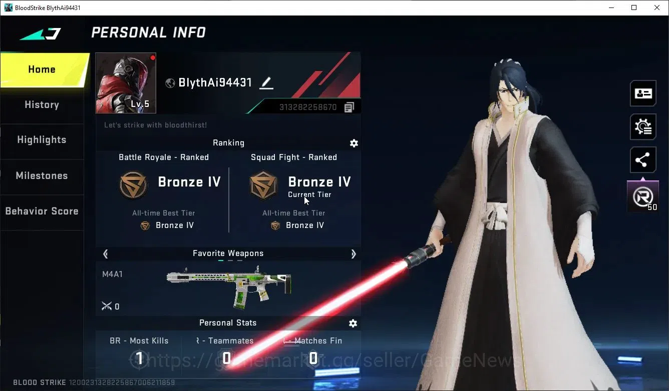 Blood Strike Accounts ASIA|ULTRA MELEE LightBlade-DarkForce+COLLAB BLEAC image 2