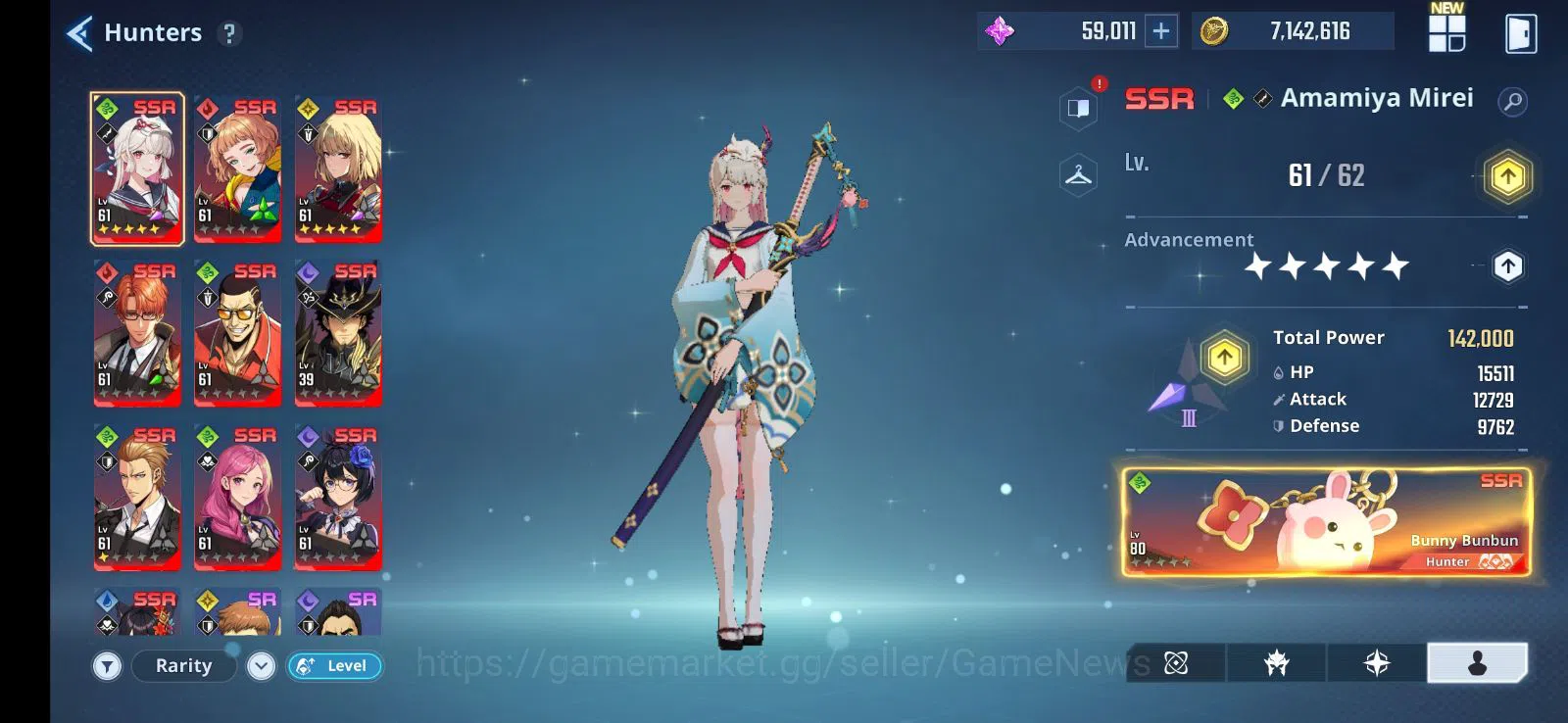 Solo Leveling: ARISE Accounts Power 490K |10SSR|59k Stones + 100 Rate Ticket + 454 Custom Ticket | AmamiyaA5+sign 5