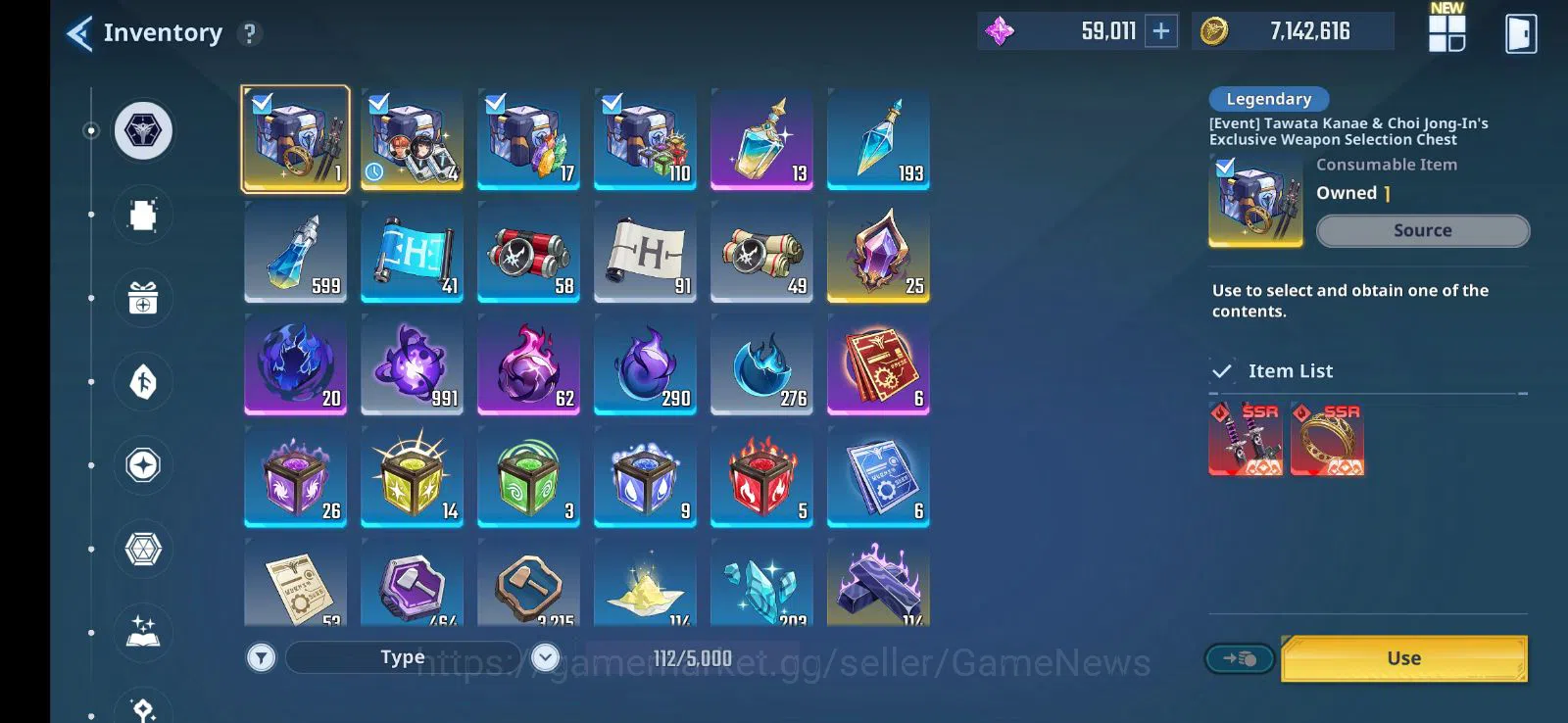 Solo Leveling: ARISE Accounts Power 490K |10SSR|59k Stones + 100 Rate Ticket + 454 Custom Ticket | AmamiyaA5+sign 7