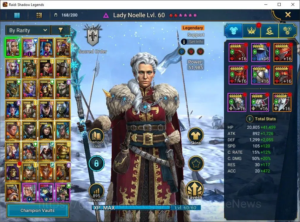 Raid: Shadow Legends Accounts Lv 57|923K Power|29 Legend(Lady Noelle,Sir Nichola image 3