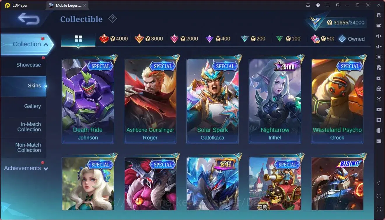 Mobile Legends: Bang Bang Accounts Collector Global |Hero 107|Skin 161|Expert|CC Natalia|Spongebob Cyclops|9th Fanny|Lunar 14