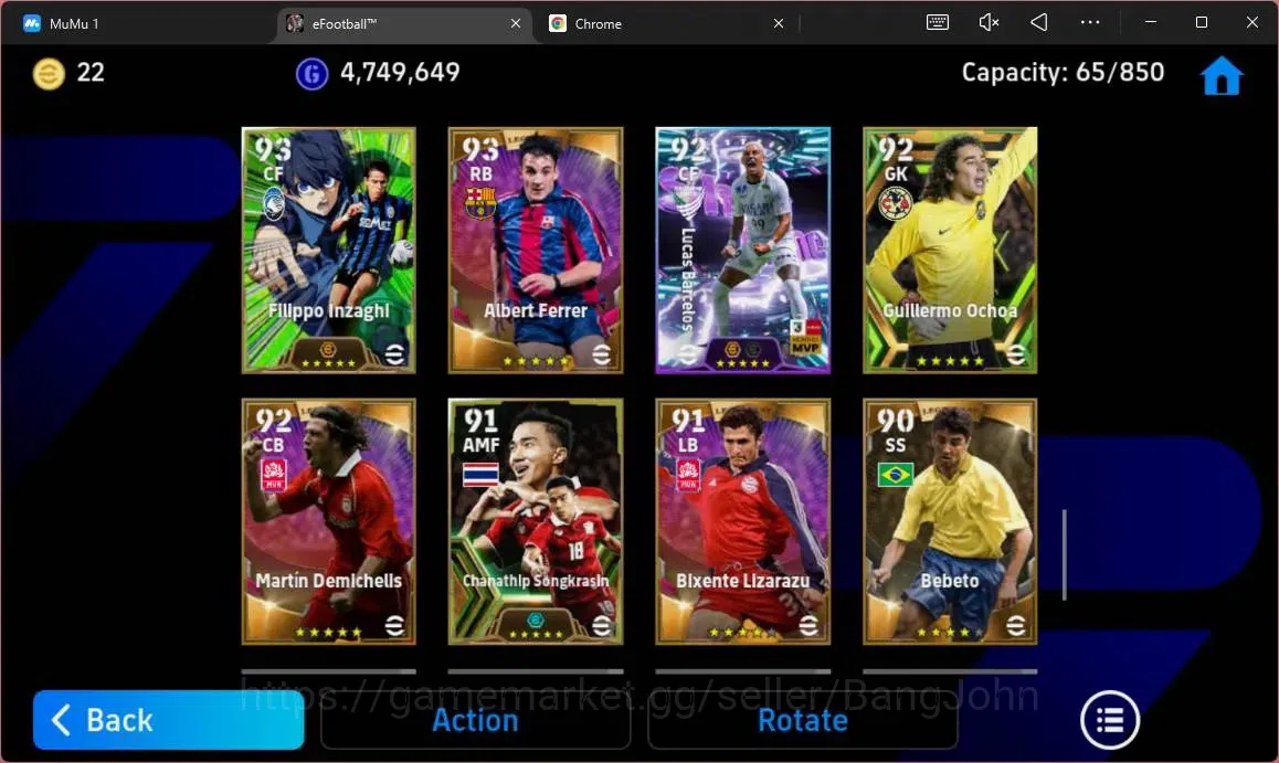 eFootball Accounts ANDROID|PW 3187|E-BT Messi|Epc Fabio Cannavaro|Epc image 15