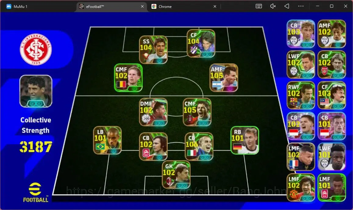 eFootball Accounts ANDROID|PW 3187|E-BT Messi|Epc Fabio Cannavaro|Epc image 2