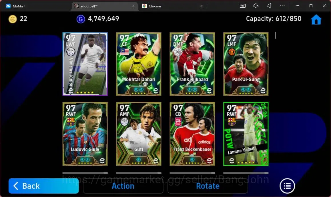 eFootball Accounts ANDROID|PW 3187|E-BT Messi|Epc Fabio Cannavaro|Epc image 7
