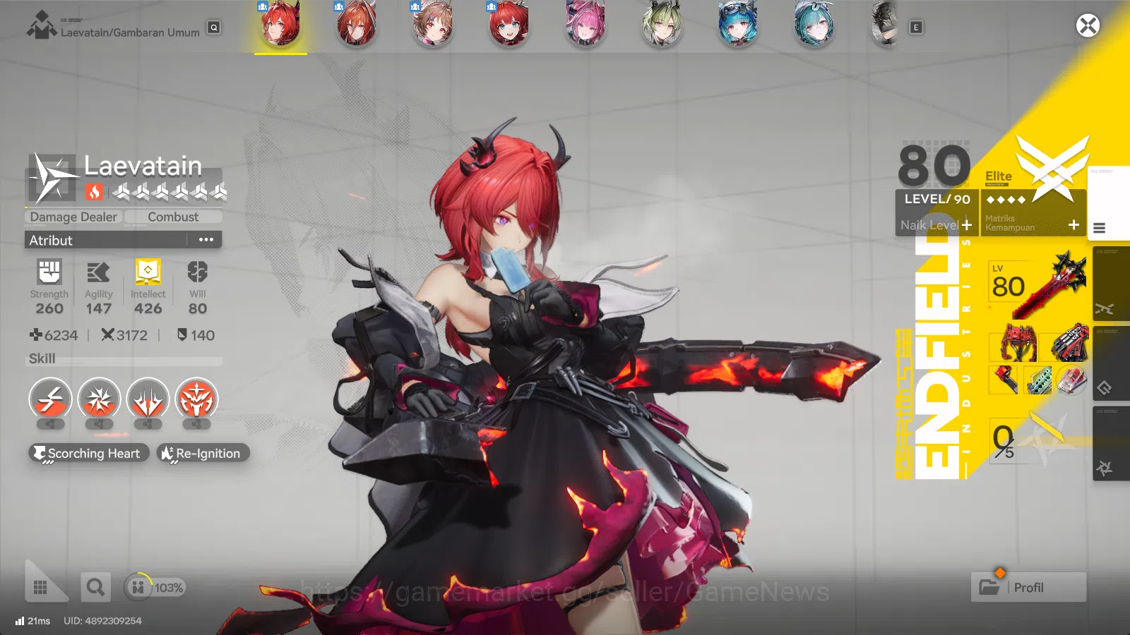 Arknights: Endfield Accounts ASIA Lv50|Laevatain+sign,POG,Ardella+sign,LastRite image 2