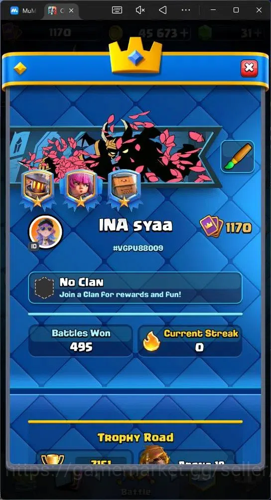 Clash Royale Accounts Mobile | KTL 12 | Trophy 7151 | Cards 119 | 6 Cham image 16