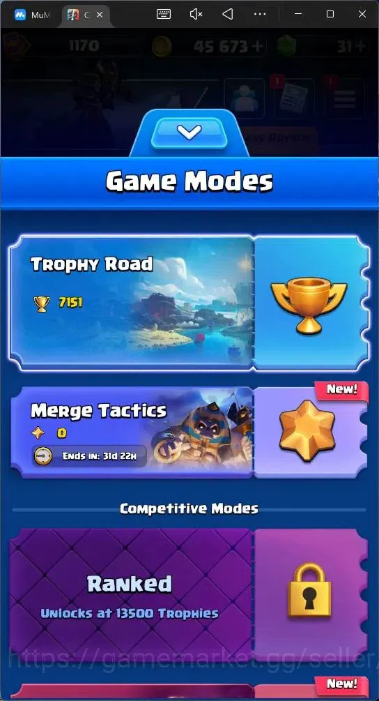 Clash Royale Accounts Mobile | KTL 12 | Trophy 7151 | Cards 119 | 6 Cham image 17