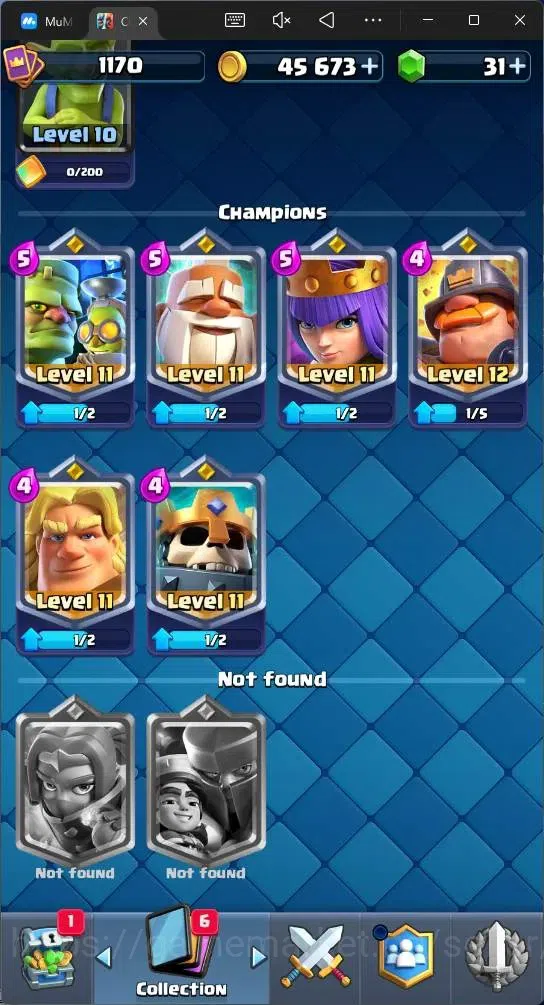 Clash Royale Accounts Mobile | KTL 12 | Trophy 7151 | Cards 119 | 6 Cham image 8
