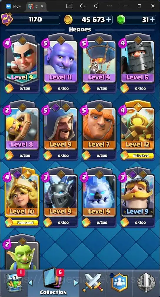 Clash Royale Accounts Mobile | KTL 12 | Trophy 7151 | Cards 119 | 6 Cham image 9