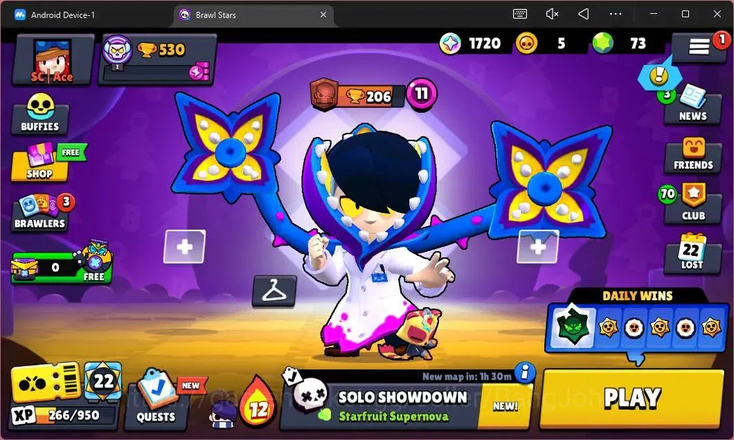 Brawl Stars Accounts Global | 530 Thropy|12 Brawler|2 Max Hypercharge ( image 1