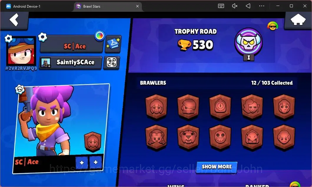 Brawl Stars Accounts Global | 530 Thropy|12 Brawler|2 Max Hypercharge ( image 2
