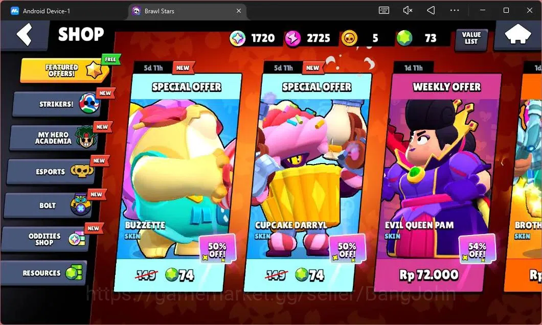 Brawl Stars Accounts Global | 530 Thropy|12 Brawler|2 Max Hypercharge ( image 4