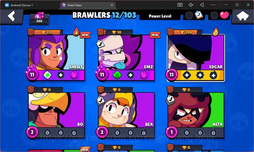 Brawl Stars Accounts Global | 530 Thropy|12 Brawler|2 Max Hypercharge ( image 5
