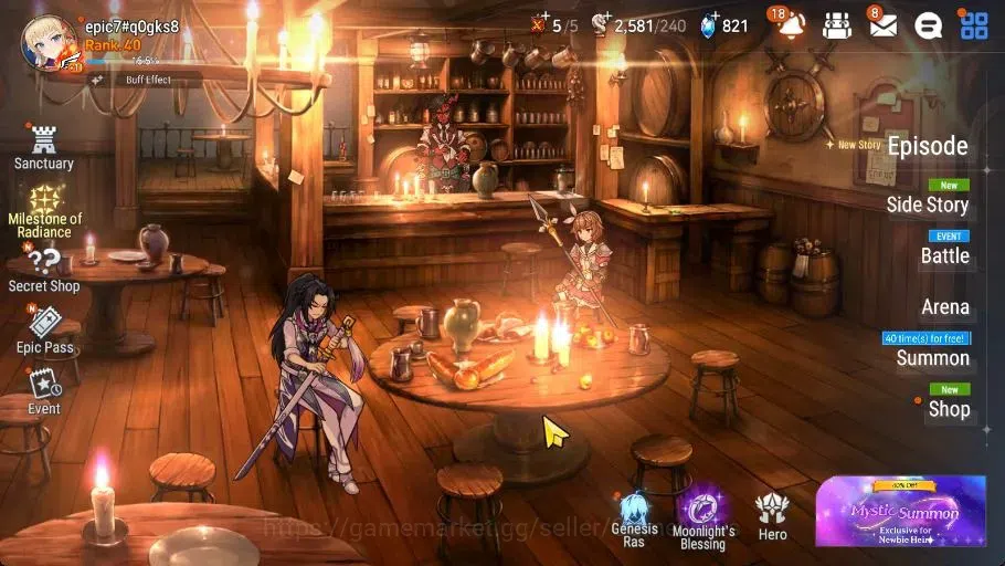 Epic Seven Accounts GLOBAL Unverif|New Era|4 ML(SS Vivian,LW Peira,A Y image 1