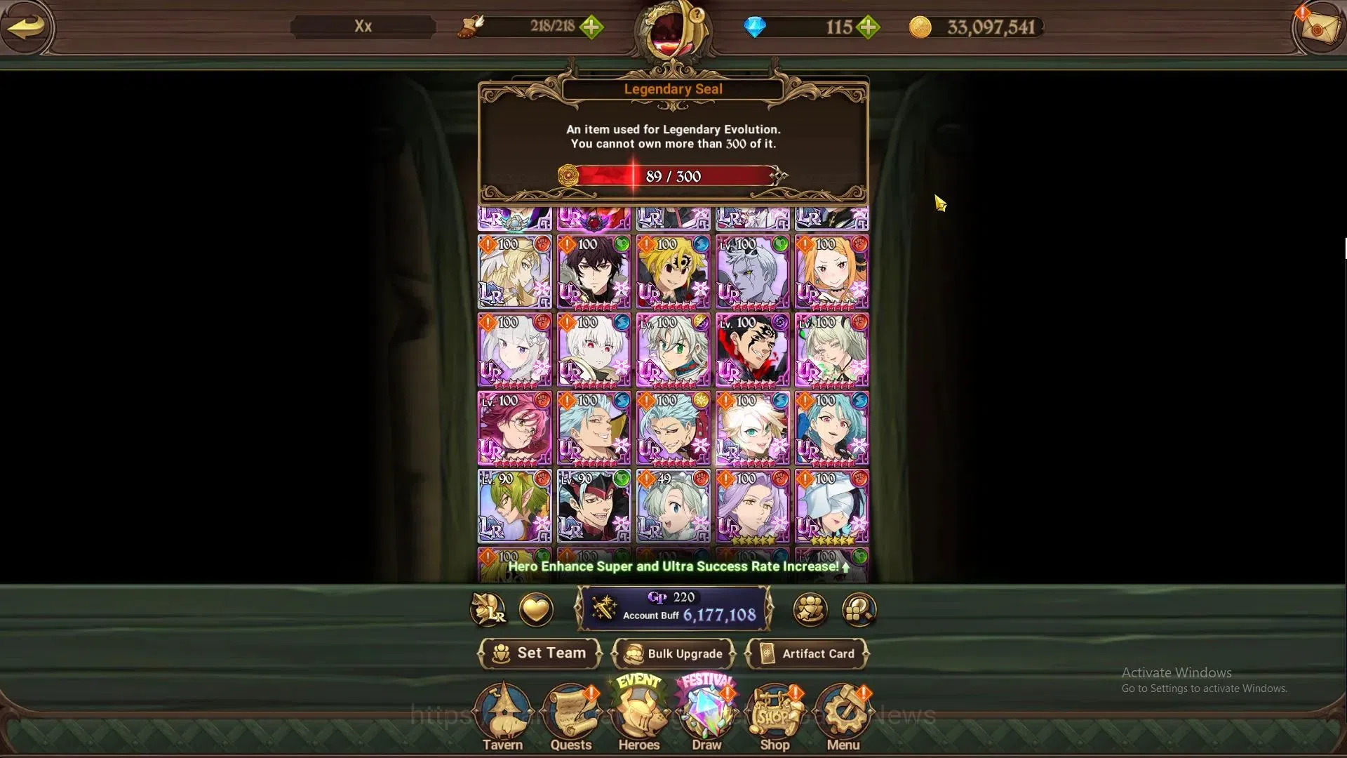 The Seven Deadly Sins: Grand Cross Accounts ASIA|6M CC|115 DM+89 LS|7 LR+11 UR+Colab ReZero|Cu image 6