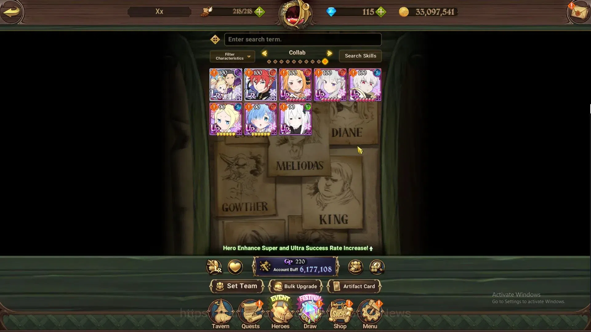 The Seven Deadly Sins: Grand Cross Accounts ASIA|6M CC|115 DM+89 LS|7 LR+11 UR+Colab ReZero|Cu image 7