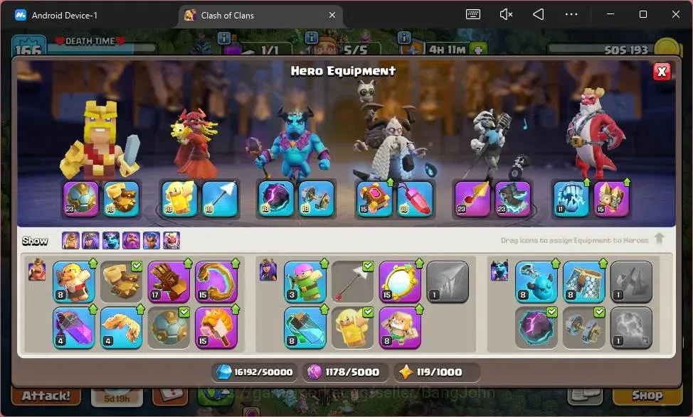 Clash of Clans Accounts Global |TH17-BH 9|LVL 166|HH 9|BK57,AQ73,MP50,GW47 image 12