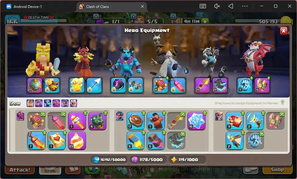 Clash of Clans Accounts Global |TH17-BH 9|LVL 166|HH 9|BK57,AQ73,MP50,GW47 image 13