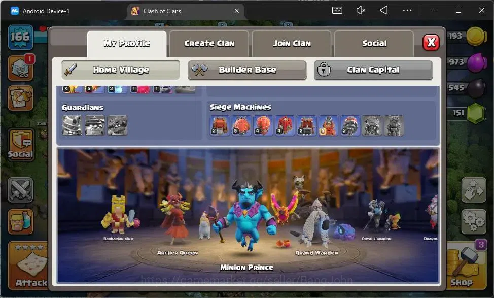 Clash of Clans Accounts Global |TH17-BH 9|LVL 166|HH 9|BK57,AQ73,MP50,GW47 image 3