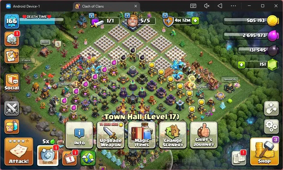 Clash of Clans Accounts Global |TH17-BH 9|LVL 166|HH 9|BK57,AQ73,MP50,GW47 image 4