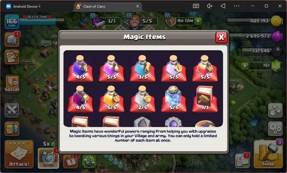 Clash of Clans Accounts Global |TH17-BH 9|LVL 166|HH 9|BK57,AQ73,MP50,GW47 image 5