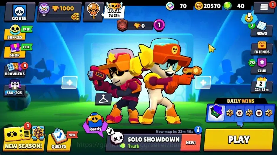 Brawl Stars Accounts Android | Starter 1000 Throp|14 Brawler| Lv5 Brawl image 1