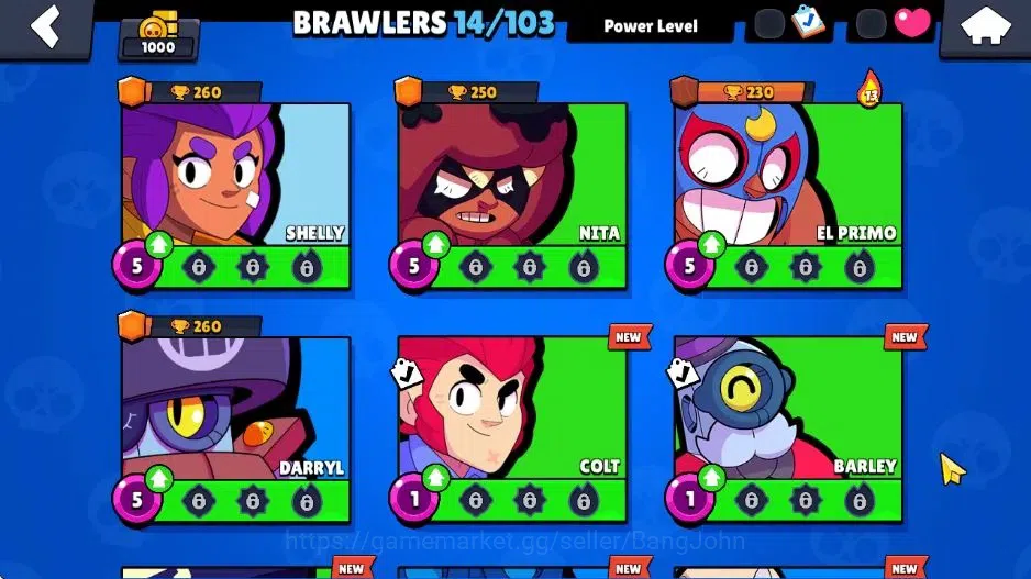 Brawl Stars Accounts Android | Starter 1000 Throp|14 Brawler| Lv5 Brawl image 7