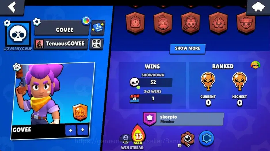 Brawl Stars Accounts Android | Starter 1000 Throp|14 Brawler| Lv5 Brawl image 8