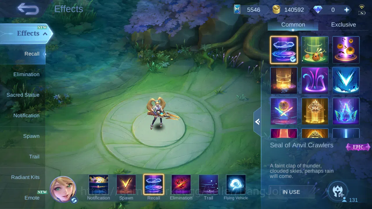 Mobile Legends: Bang Bang Accounts Others Hero 131 | Skin 256 | GLORY | Recal Epic Biru , Tas Tas | Aspirants Layla | KOF 12