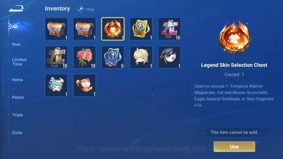 Honor of Kings Accounts Global | 16H 3S | 1 Legend Skin Selection Chest | image 4